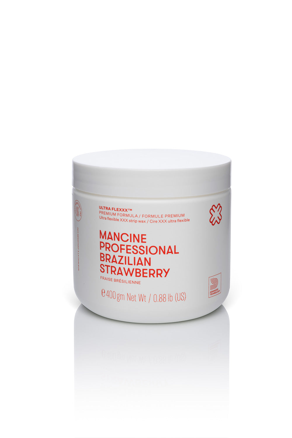 Mancine Soft Wax: Brazilian Strawberry Ultra Flexxx 14oz