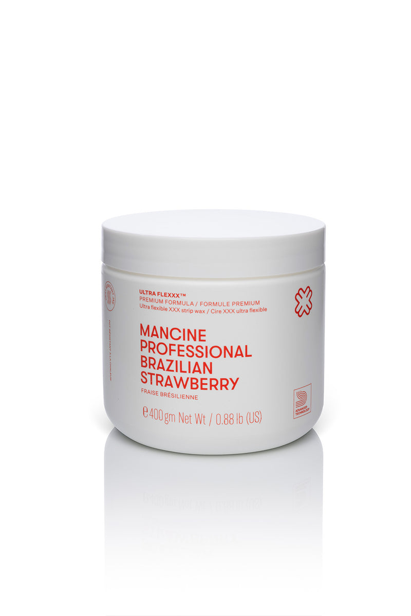 Mancine Strip Wax: Ultra Flexxx Brazilian Strawberry (14oz)