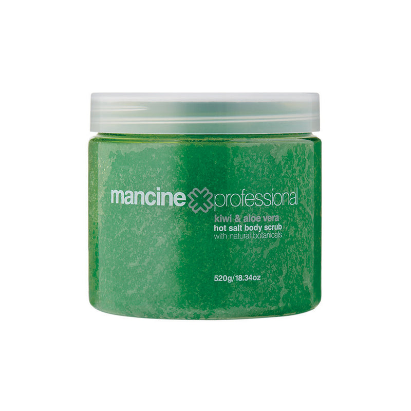 Mancine Hot Salt Body Scrub: Kiwi & Aloe - Mancine